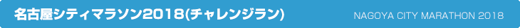 名古屋シティマラソン2018(チャレンジラン)